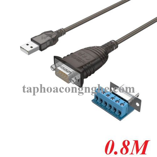 Unitek 96105 Y-1082 1.5M Cáp chuyển Usb 2.0 sang Rs 422/Rs485 bọc chống nhiễu 30096105